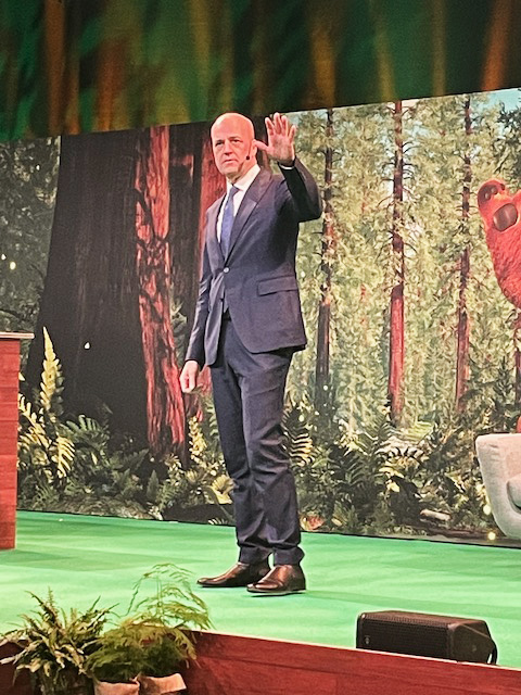 Fredrik Reinfeldt, former Swedish priminister, was one of the keynote speakers